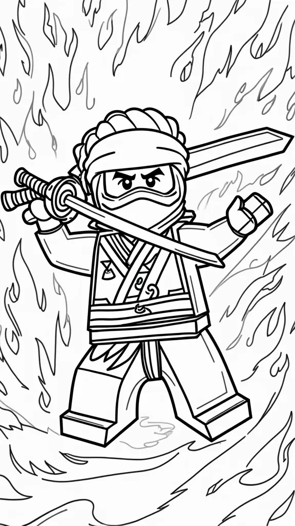 kai ninjago coloring page